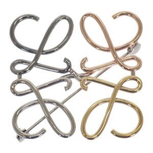 Loewe Anagram Brooch J000245x10 Metal Multicolor Gold Silver Classic Fashion